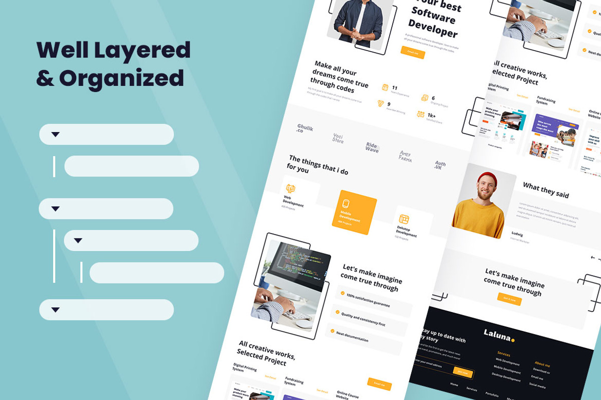 Software Developer Web Design, a Wireframe Template by INSPR STD (Photo 5 of 6)