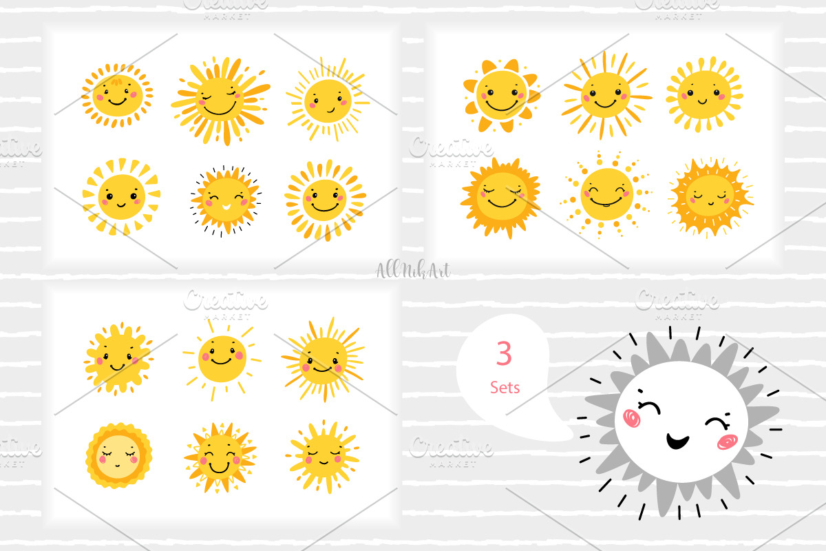 Happy Cute Sun, an Illustration by AllNikArt (Photo 3 of 3)