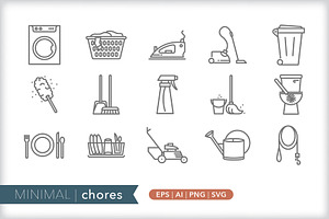 Minimal Chores Icons