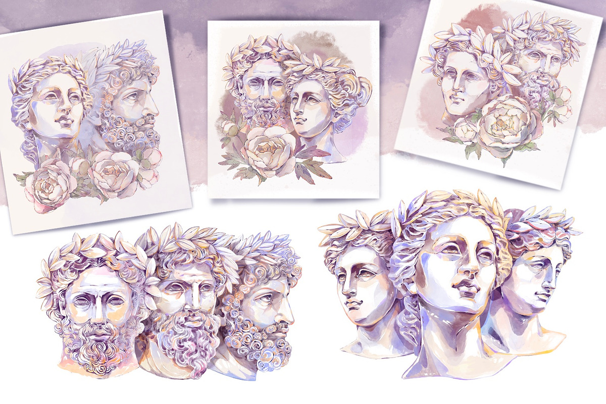 Antique Aesthetic Garden Watercolor, a Decorative Illustration by Shabbypie (Photo 4 of 15)