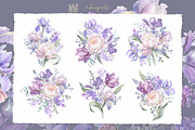 Iris Bouquets, wedding png, a Decorative Illustration by WonderWonder (Thumbnail 2 of 10)
