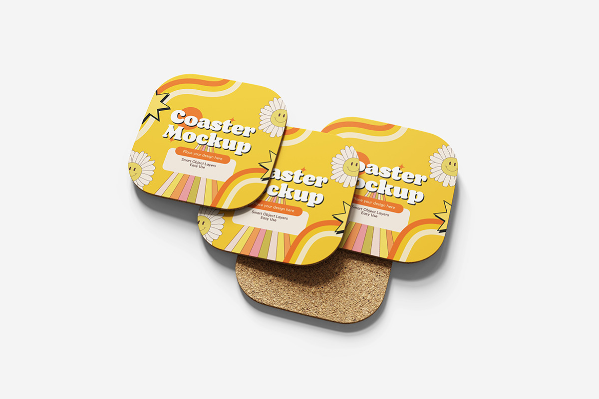 Coaster Mockup, a Product Mockup by Indah (Photo 3 of 6)