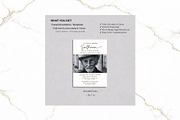 Funeral Invitation B&W Canva FR003, an Invitation Template by TyphoonStudio (Thumbnail 2 of 6)