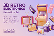 3D Retro Electronics Illustrations, an Object 3D Model by 35lab (Thumbnail 1 of 6)