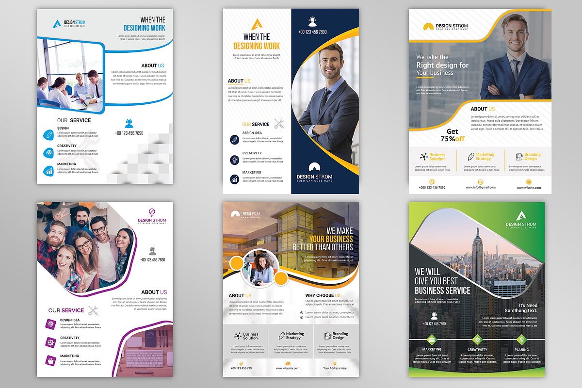 500+ Flyers Mega Bundle 99% OFF, a Flyer Template by Imagine Design Studio (Photo 34 of 98)