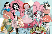 Pastel Daydream: charming clipart, a Person Illustration by NiiiNArt (Thumbnail 4 of 8)