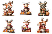 Whimsical Thanksgiving Clipart, an Illustration by DreamArtGraphic (Thumbnail 3 of 5)