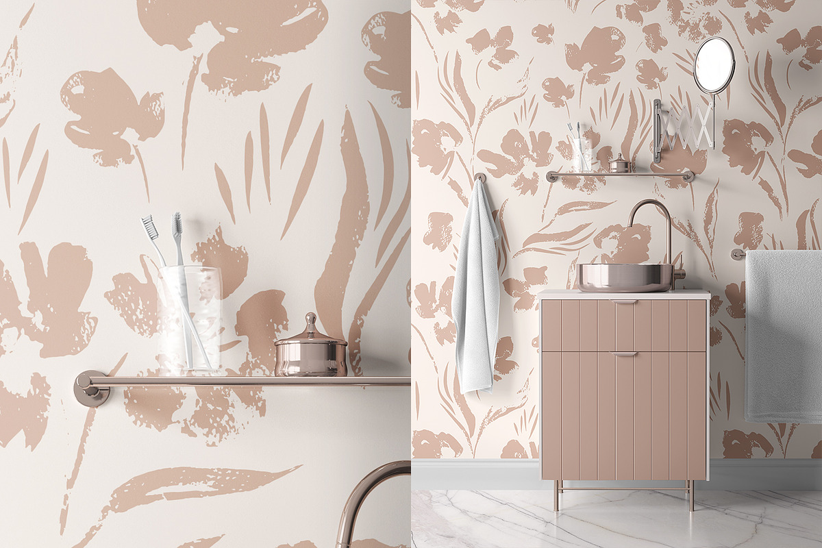 Powder Flower Prints, a Pattern Graphic by MalyskaStudio (Photo 12 of 13)