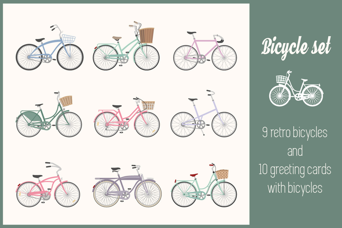 Bicycle set, an Object Graphic by MalniArt (Photo 1 of 4)