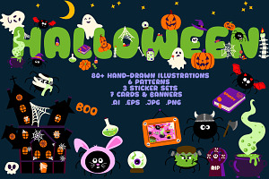 Cute Spooky Halloween Vector Clipart