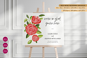 Red Rose Floral Welcome Sign, a Stationery Template by Beyond Muse (Thumbnail 1 of 3)