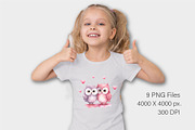 Cute Owls for Valentines Day., an Animal Illustration by KENO Mascots (Thumbnail 8 of 10)