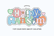 HAPPY RANSOM Boho Floral Cutout Font, a Handwritten Font by Blush Font Co. (Thumbnail 1 of 13)