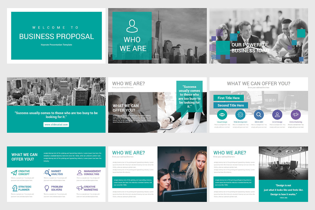 Business Proposal Keynote Template, a Presentation Template by SlideSalad (Photo 5 of 17)