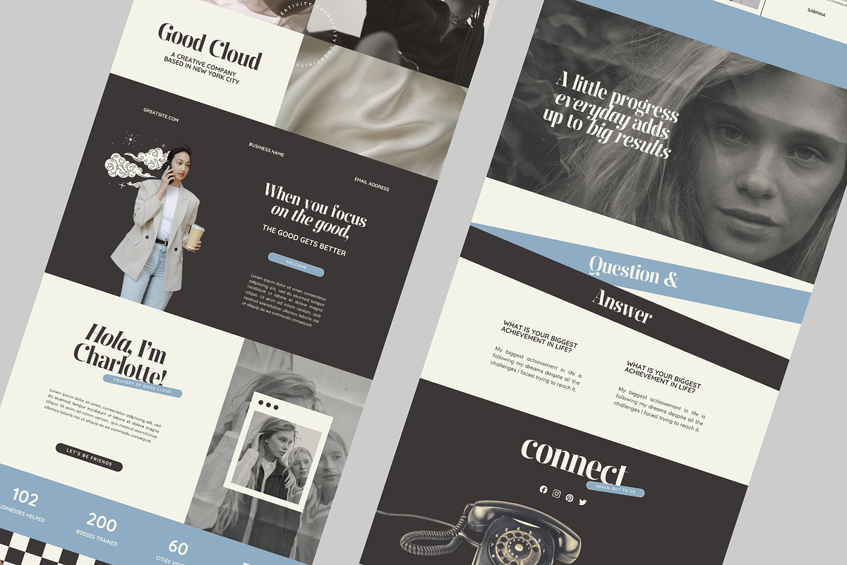 Canva Website Template, a Landing Page Template by Anna Design Studio (Photo 4 of 8)