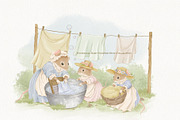 Laundry Day Mice Clipart Collection, an Animal Illustration by AlenaVlasko stock Market (Thumbnail 9 of 9)