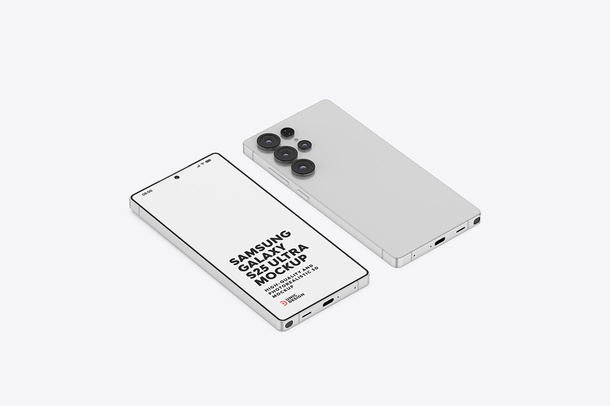 Samsung Galaxy S25 Ultra Mockup, an Android Mockup by UnicDesign (Photo 19 of 35)