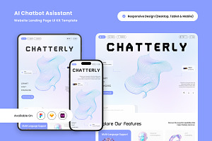 Chatterly - AI Chatbot Asisstant UI, a Landing Page Template by productype1