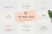 Rustic Feminine Logo Kit + BONUS, a Branding & Logo Template by ClementineCreative (Thumbnail 1 of 12)