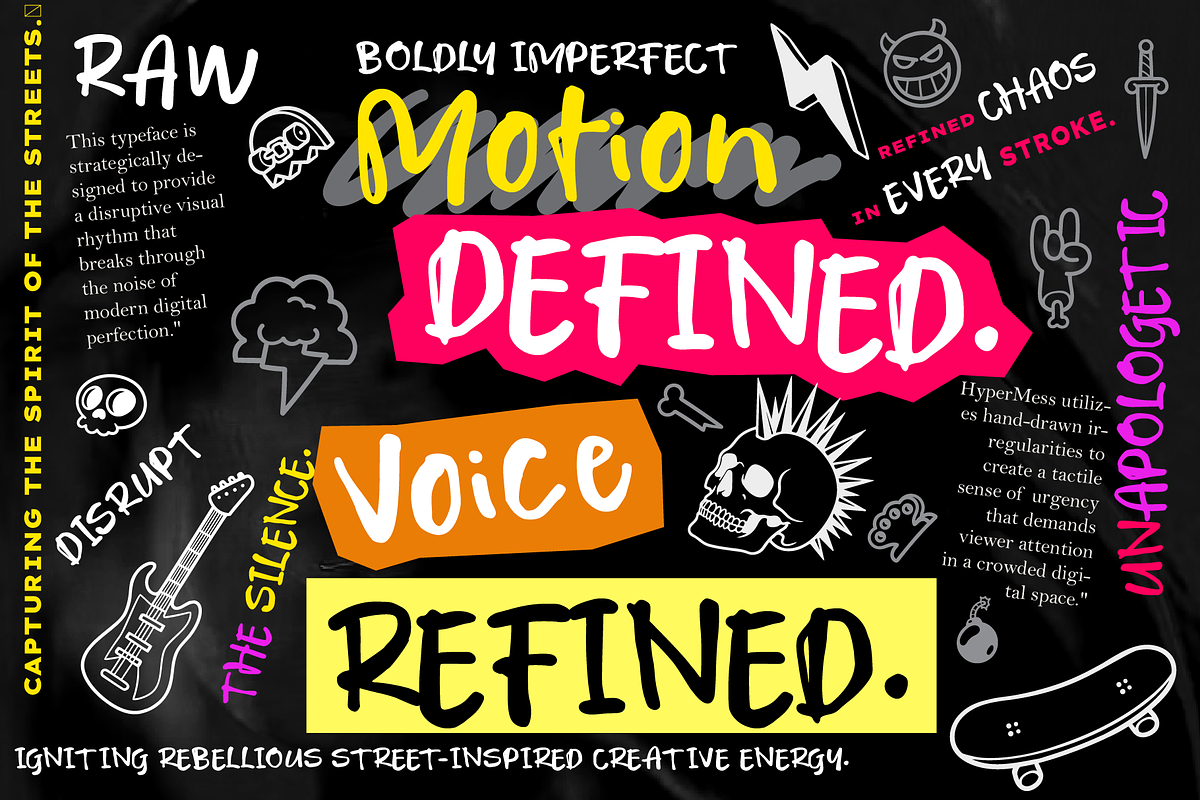 HyperMess - Script Display Font, a Script Font by Inviline.co (Photo 4 of 12)
