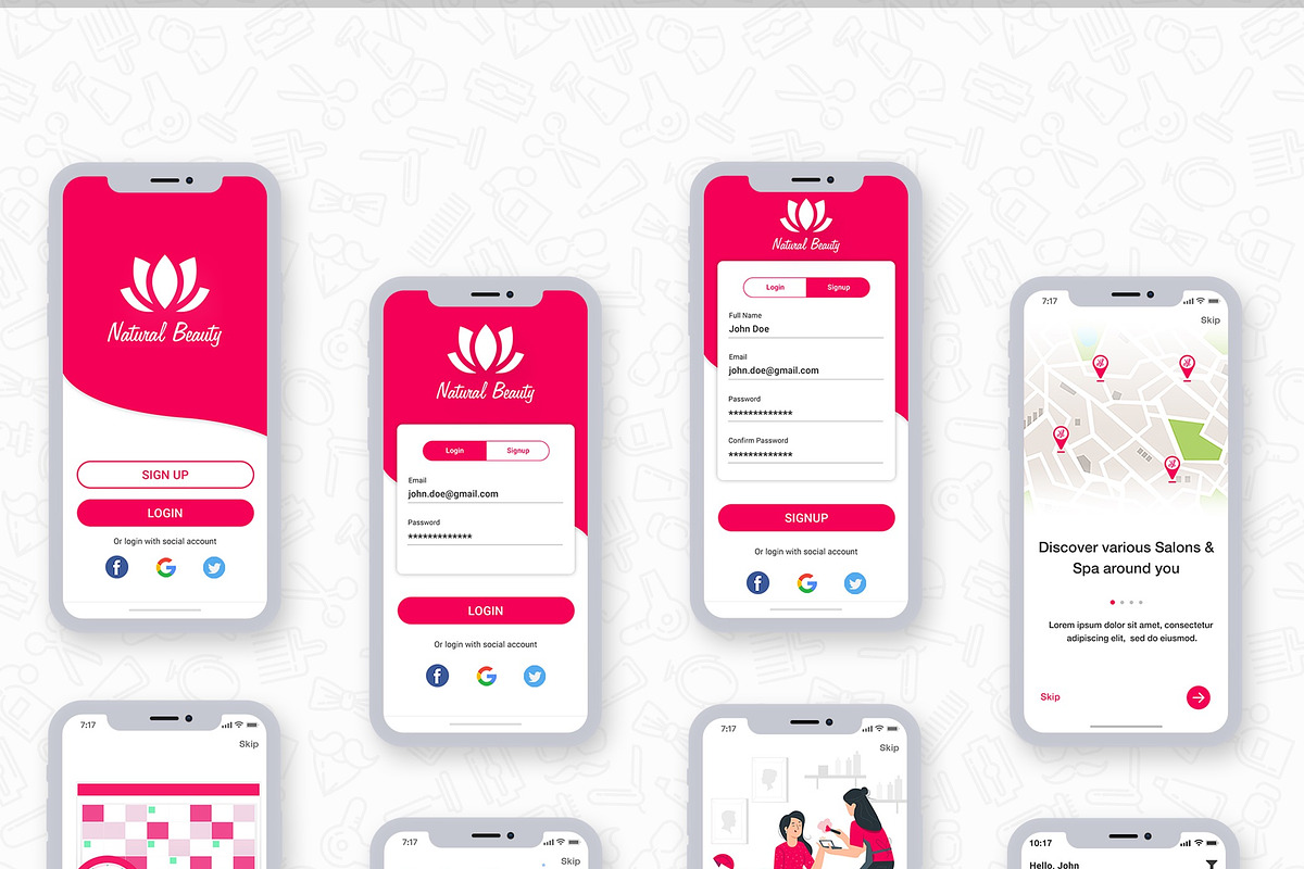 Beauty Salons and Spa App UI Kit, a Templates & Theme by App Innovation (Photo 6 of 6)