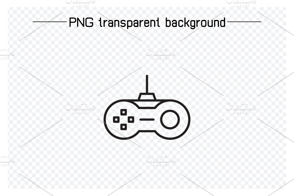 Joystick Icons Line Illustration, an Outline Icon by Designfour (Photo 6 of 7)