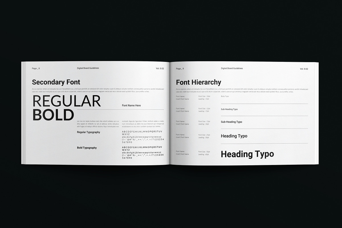 Digital Brand Guidelines Landscape, a Brochure Template by E-Type (Photo 4 of 7)