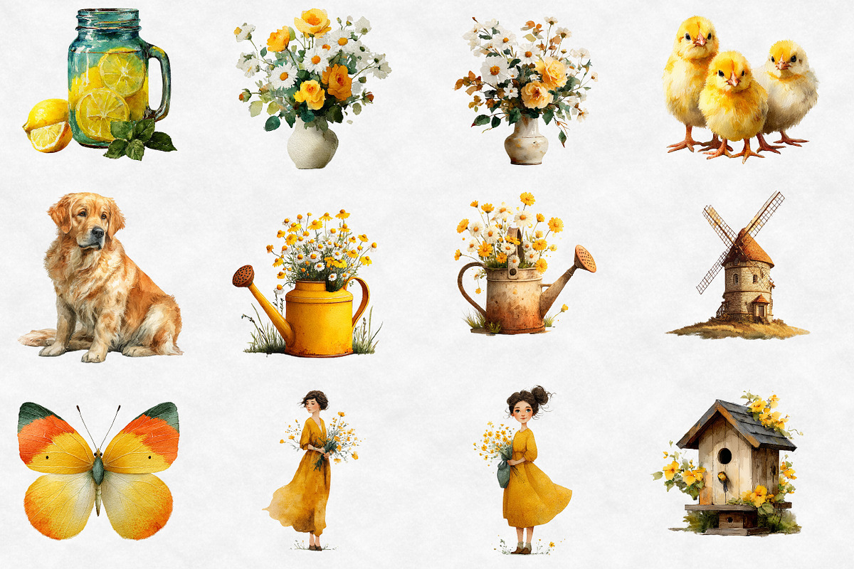 Spring Romance in Cottage Clipart, an Illustration by Designworld (Photo 4 of 6)