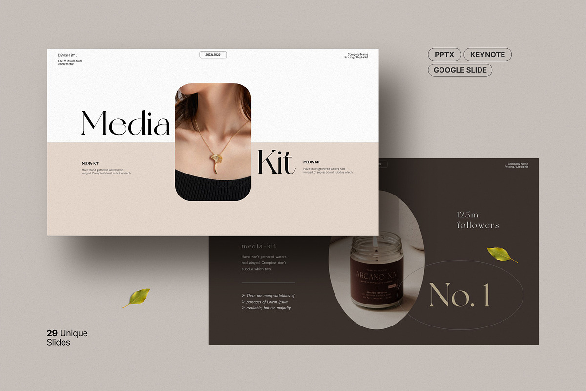 **Media Kit Presentation Template**, a Templates & Theme by GoldenPixelStudio (Photo 1 of 6)