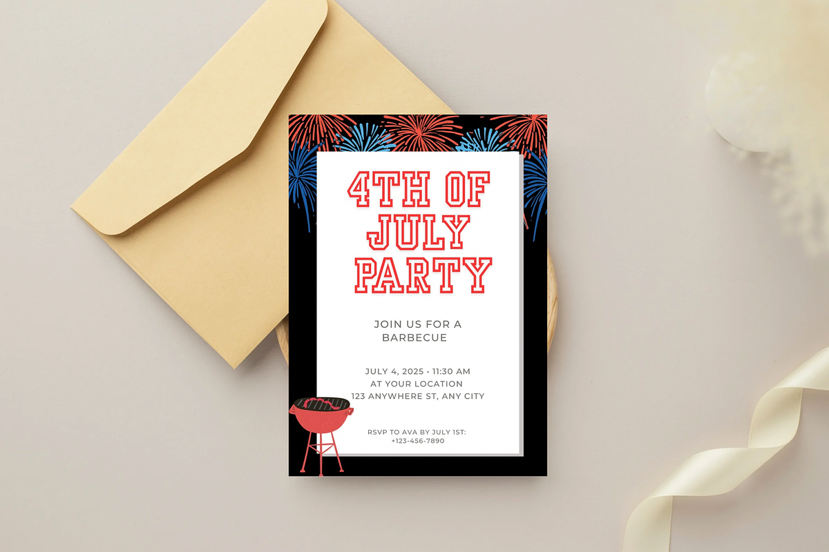 4th of July Party Invitation, a Graphic by SweetDesigncraft