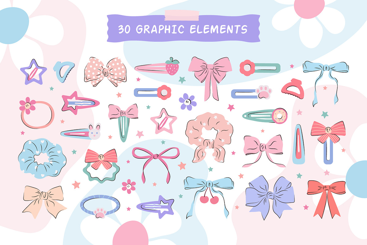 Girly accessories Clipart & Patterns, a Decorative Illustration by Irina Avdeeva (Photo 2 of 11)