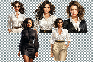 Chic Lady Boss Cliparts