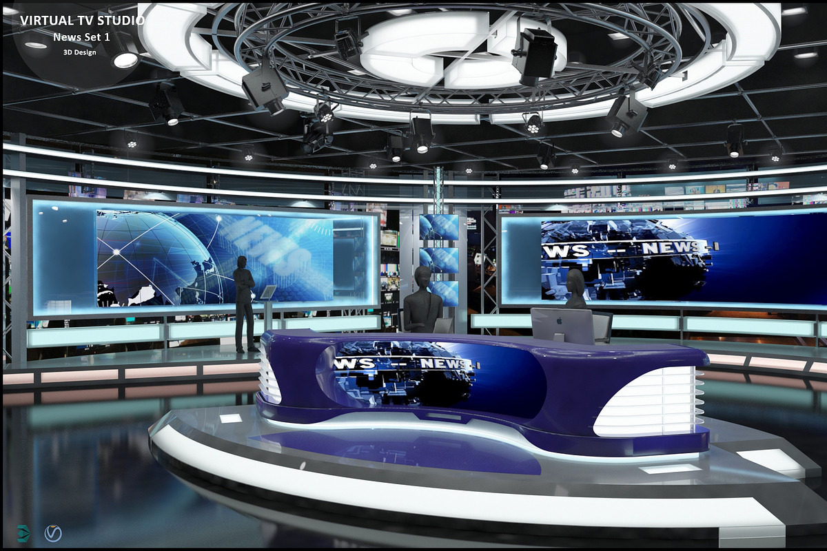 TV Studio Collection Vol 6 - 2 PCS, an Architecture 3D Model by akerStudio (Photo 27 of 98)