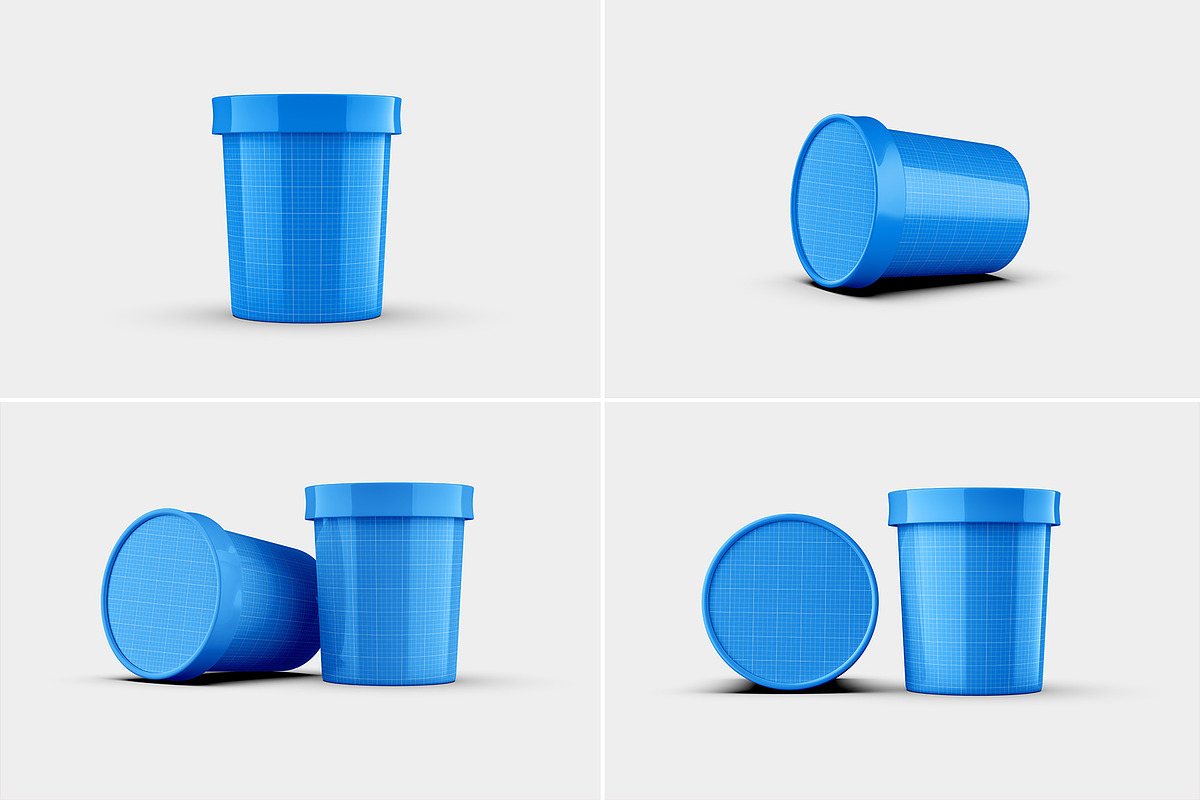 Ice Cream & Food Tub Mockup Set, a Cups & Container Mockup by Illusiongraphic (Photo 8 of 18)