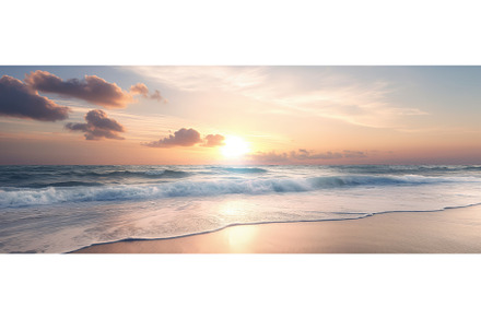 Golden Sunrise Over a Calm Ocean, a Nature Photo by BazziBa♥