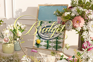 BRIDGET | Floral Frame Mockups SET, a Household Mockup by SoleilHomeMockups