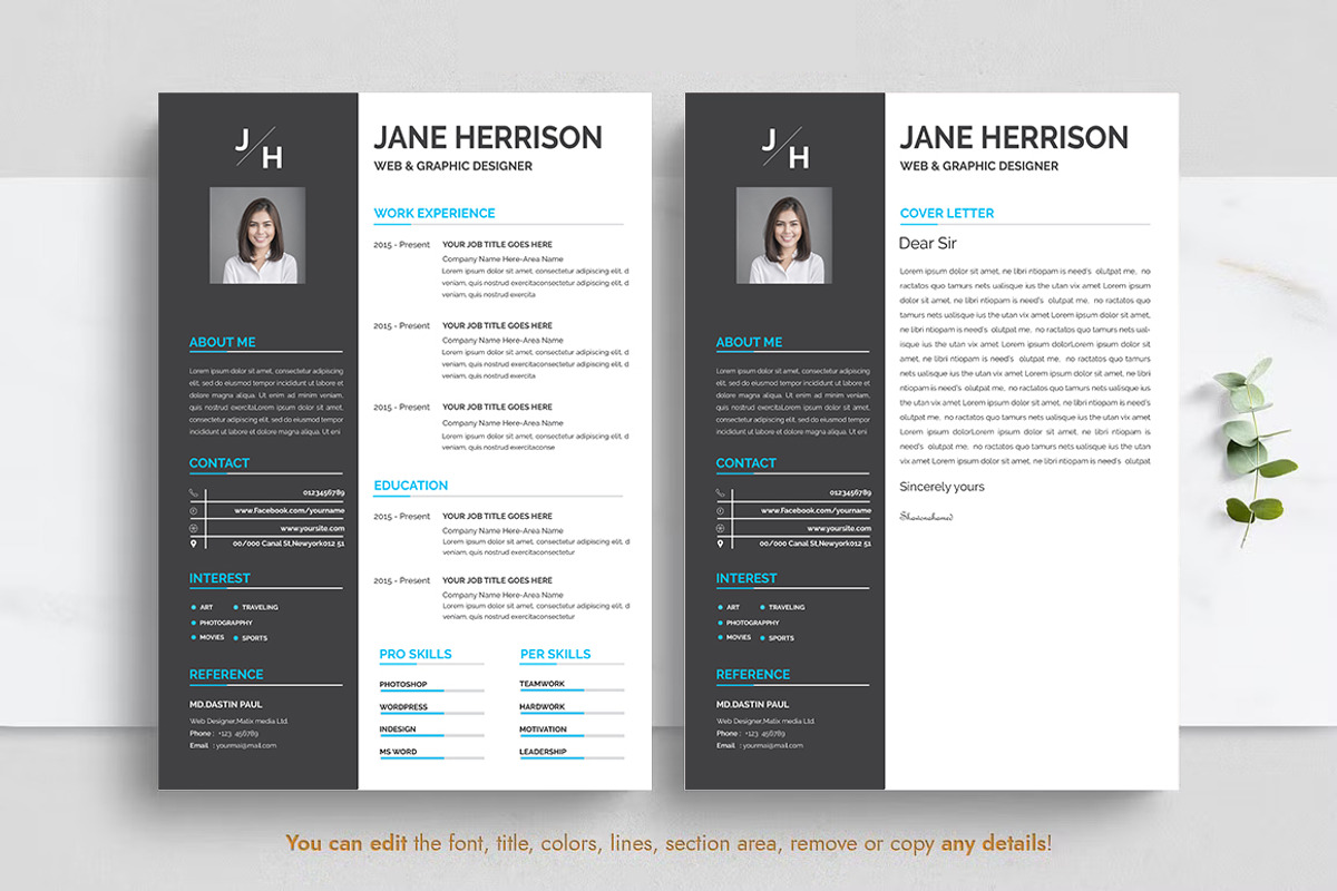 Professional Resume CV Template, a Resume Template by Blackcloud_Creations (Photo 2 of 7)