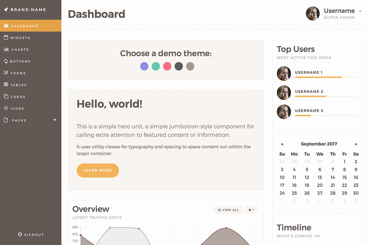 Bootstrap 4 Admin Dashboard Template, a Bootstrap Template by Medialoot (Photo 10 of 10)