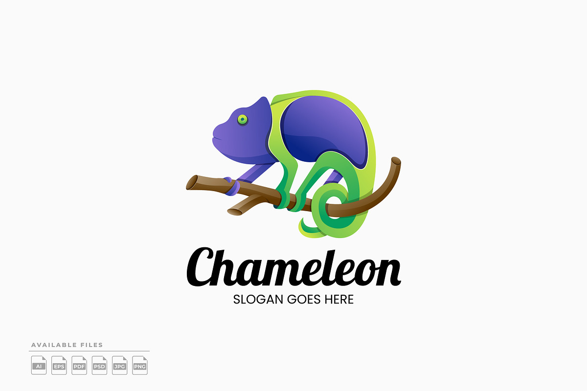 Chameleon Gradient Colorful Logo, a Branding & Logo Template by Zeer Graphic
