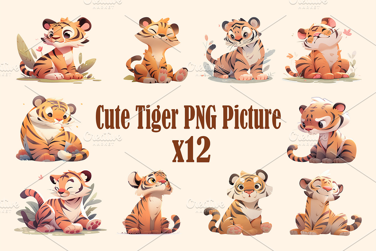 Cute animal collection 400 PNG, an Animal Illustration by DesignFolioHub (Photo 34 of 34)