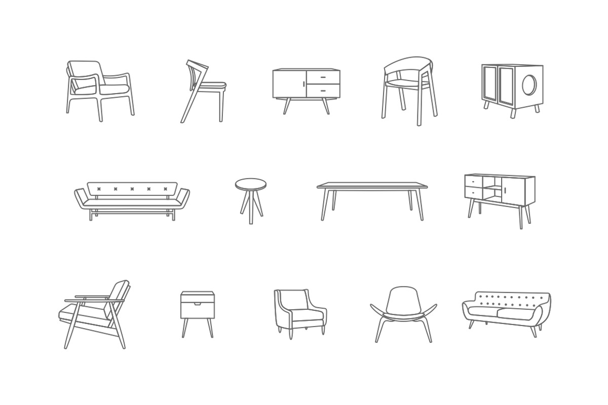 Scandinavian Furniture, an Illustration by AnimusStudio (Photo 2 of 3)
