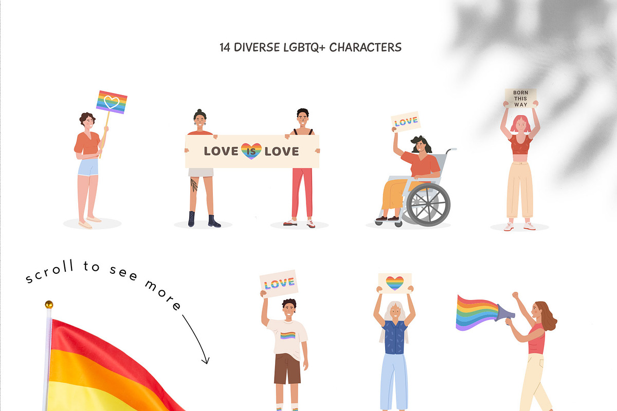 Pride Month LGBTQ+ Collection, a Decorative Illustration by millering (Photo 11 of 12)