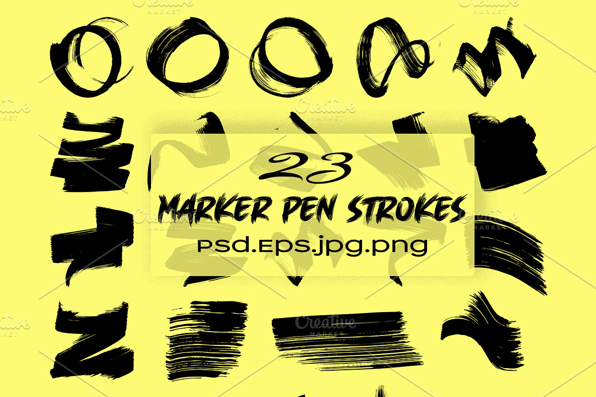 Marker pen Strokes, an Object Graphic by Graphic Origin (Photo 1 of 2)