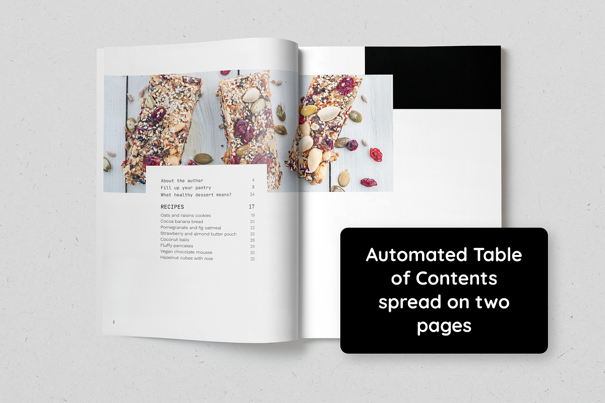 Healthy Desserts Recipe Book, a Magazine Template by SonaGeciova (Photo 3 of 19)