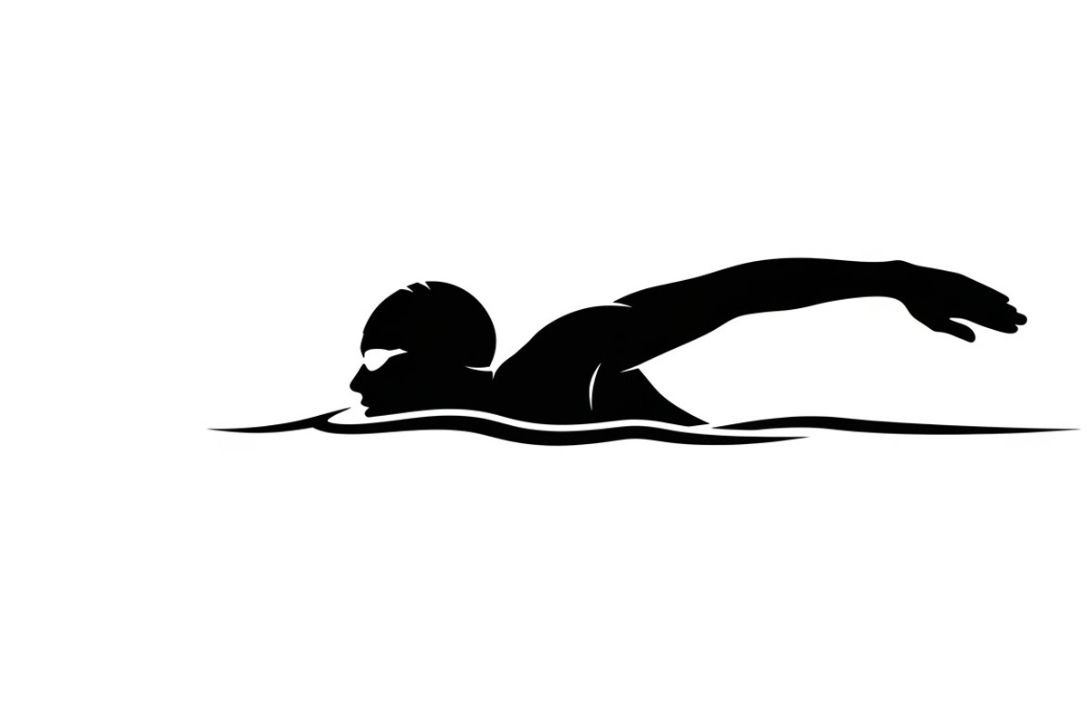 A dynamic Swimming Action Silhouette, an Illustration by Amazin_art (Photo 14 of 31)