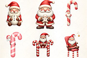 Watercolor Christmas Funny Santa Cli, an Illustration by CrexoraLab (Thumbnail 3 of 5)