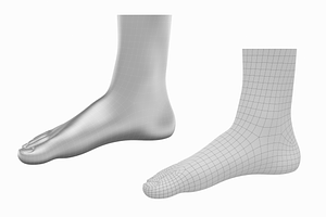 Human Feet Standing Base Mesh