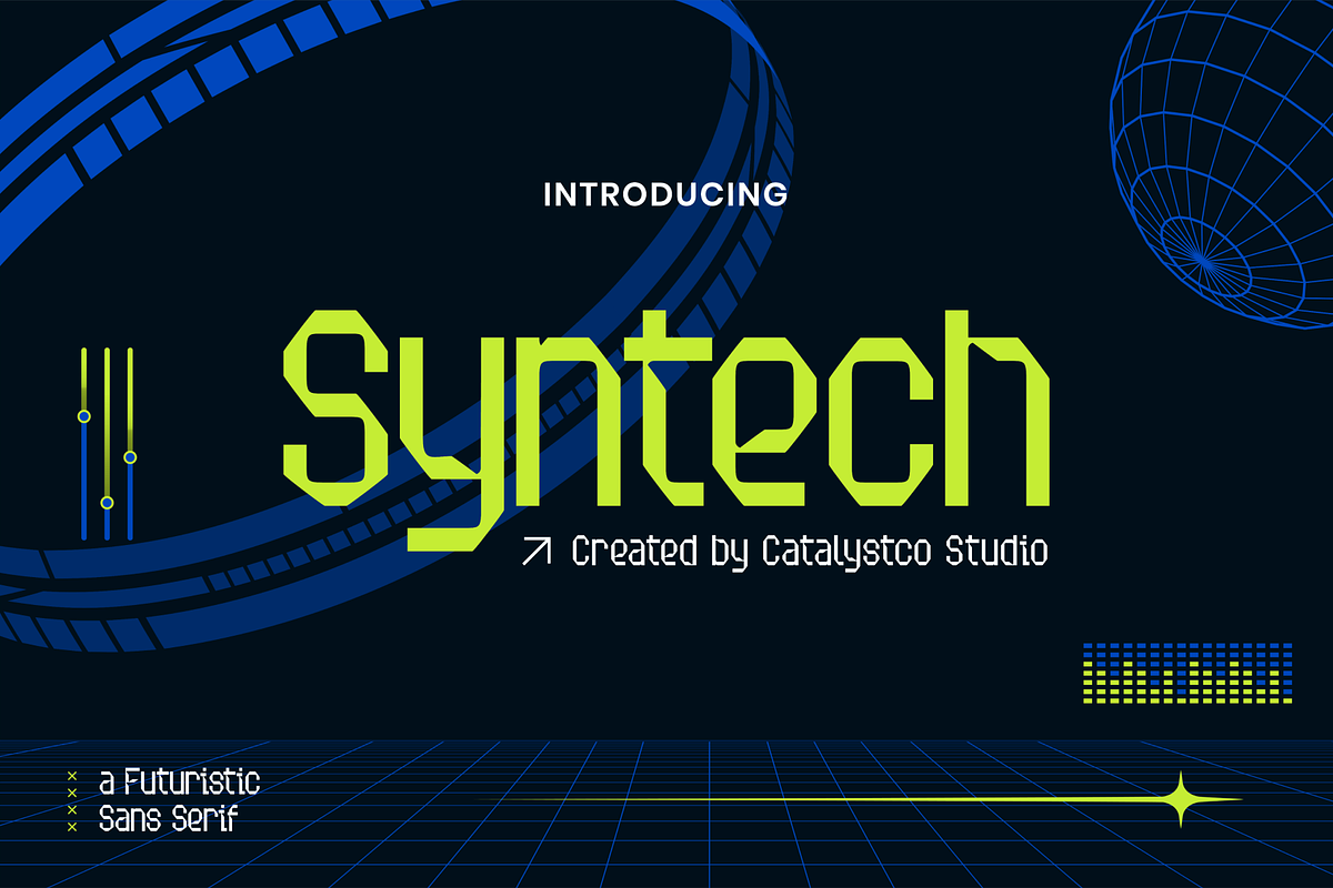 Syntech Futuristic Sans Serif Font, a Sans Serif Font by Catalystco Studio (Photo 1 of 7)