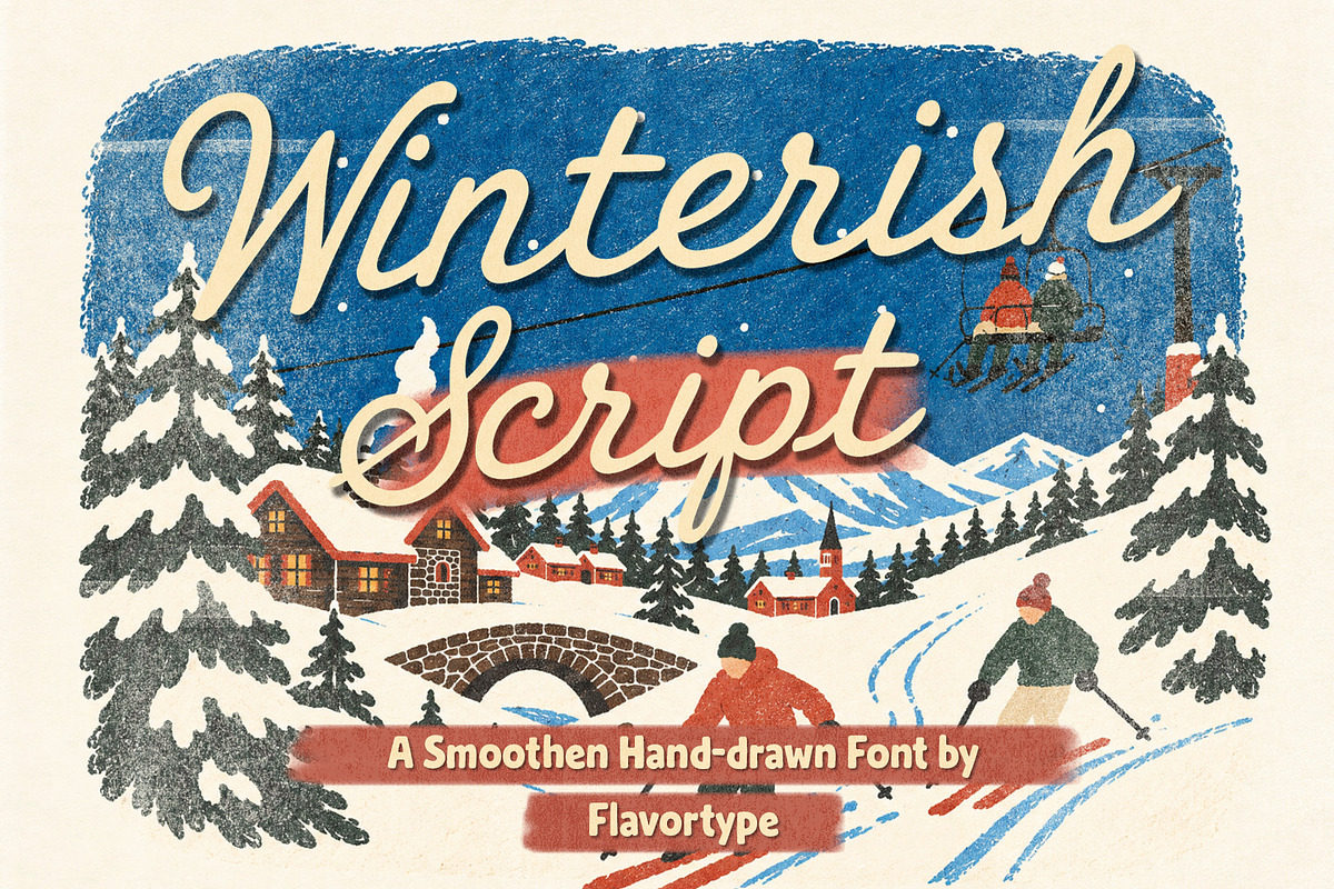 Winterish Script, a Script Font by Flavortype (Photo 1 of 15)