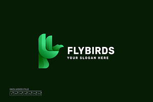Awesome Bird Gradient Logo, a Design Template by yuanesei